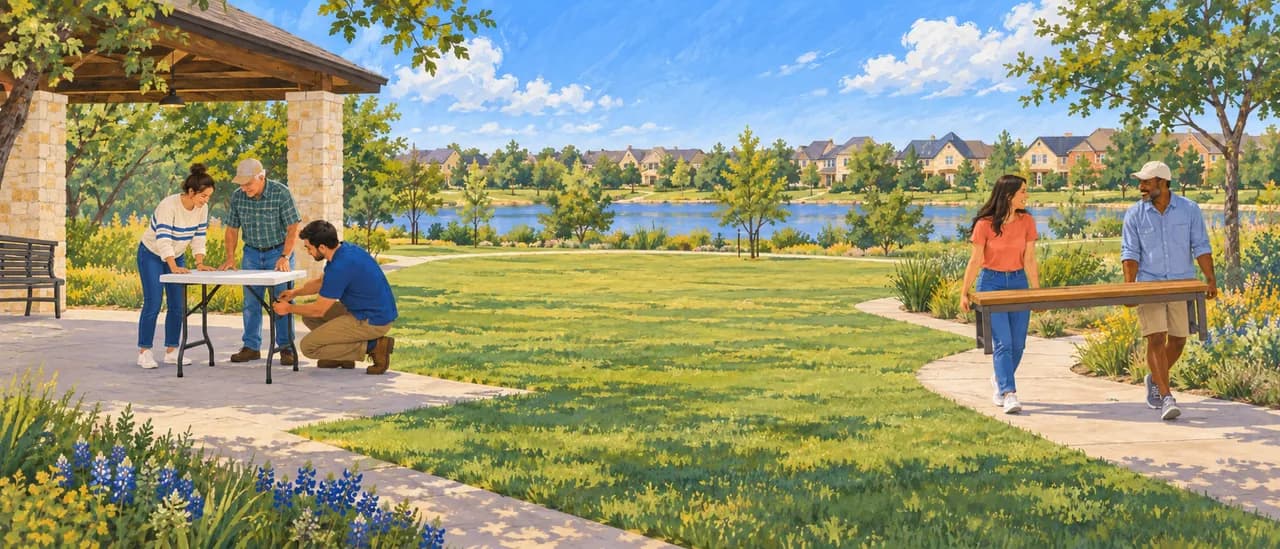 A small team works with residents to improve a shared gathering place.